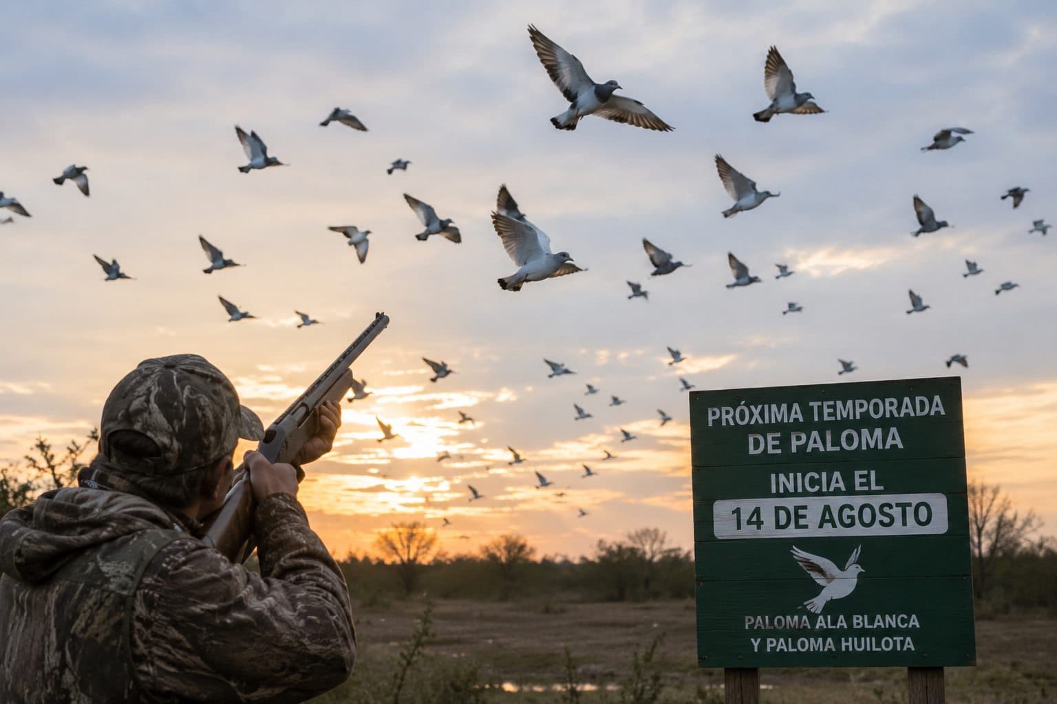 Hunter watches dove flight during white-winged dove season